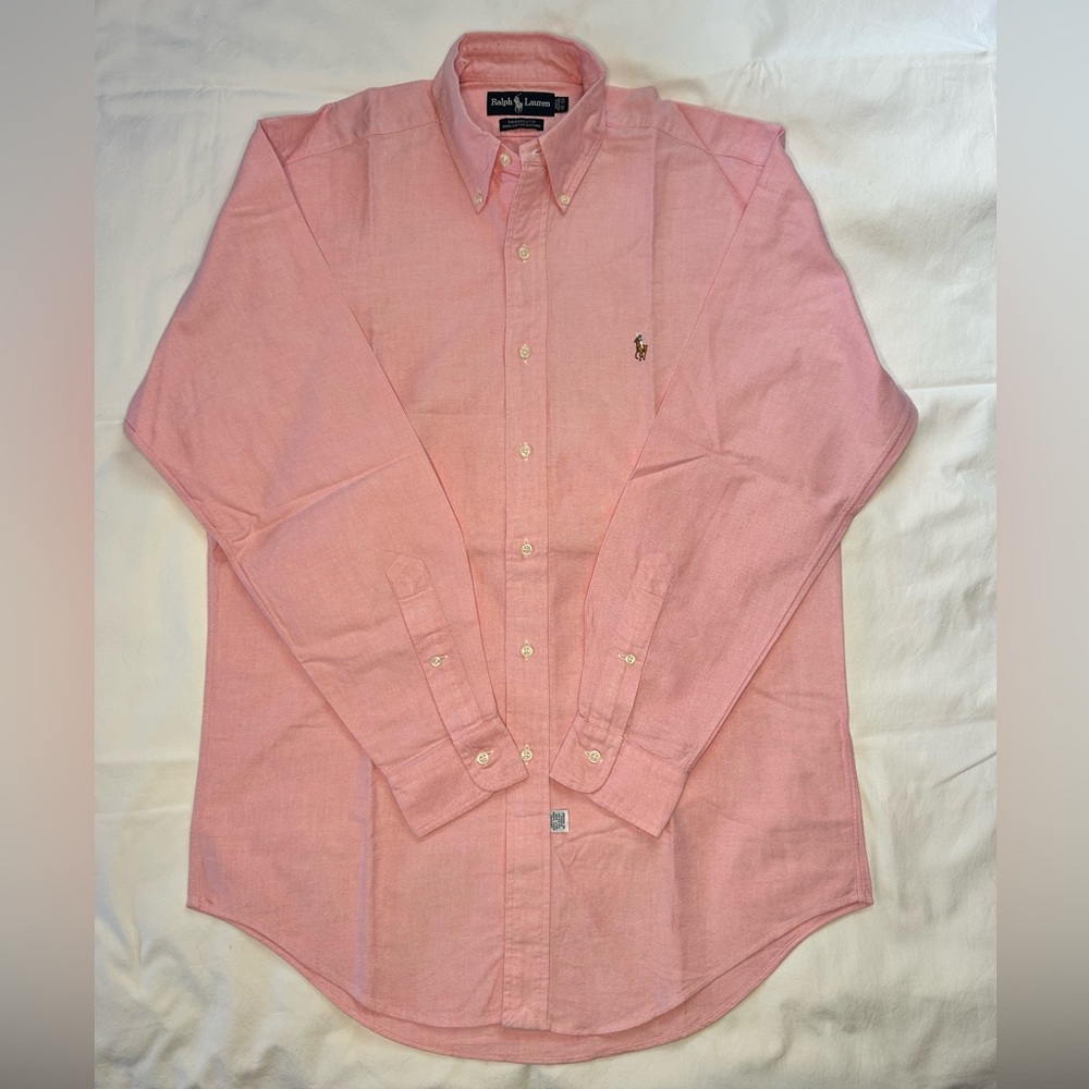 Polo Ralph Lauren Shirt Men's 15-33 Pink Pastel Yarmouth Oxford Button-Down